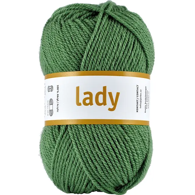 Lady akrylgarn grön 50 g 