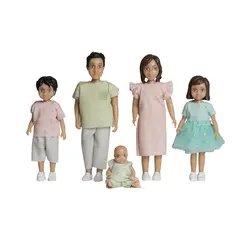 Lundby dockhusdockor mörk 5 delar
