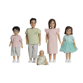 Lundby dockhusdockor mörk 5 delar