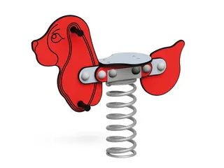 Fjädergunga hund L99 x B28 x H77 cm