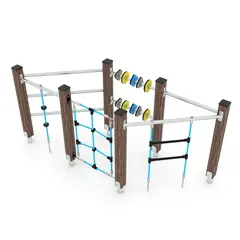 Kl&#228;ttermodul- n&#228;t, repstege, &#246;verliggare L232 x B87 x H110 cm