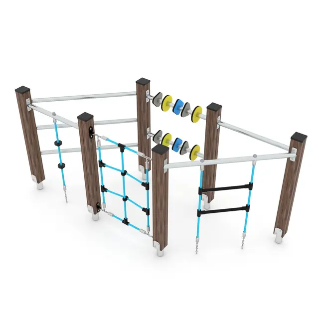 Klättermodul- nät, repstege, överliggare L232 x B87 x H110 cm 