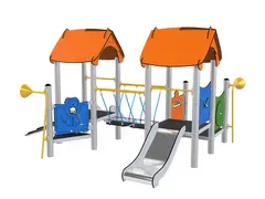 Action4Kids – Lekborg med 2 rutsch L425 x B335 x H233 cm