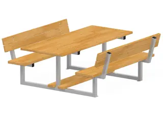 Bänkbord med tillgänglighetsanpassning L217 x B215 x H84 cm