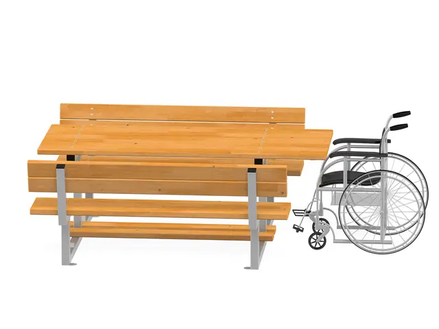 Bänkbord med tillgänglighetsanpassning L217 x B215 x H84 cm 