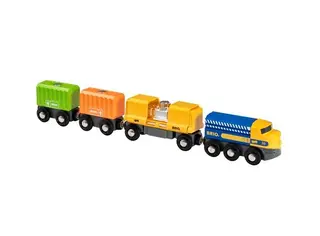 Brio godst&#229;g med tre vagnar