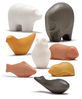 Djur i sten L3-8 cm, 8 st