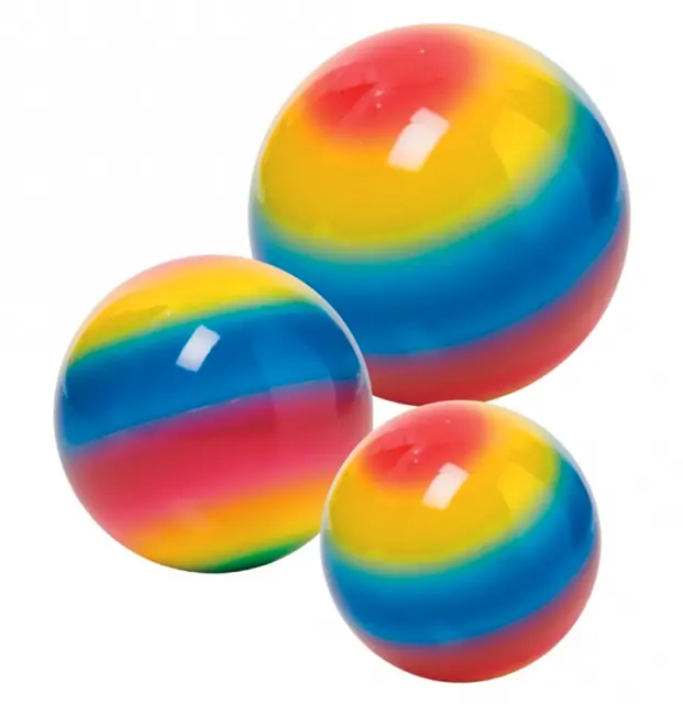 Rainbow plastbollar 6 st 