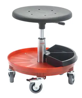 Åkstol med underhylla röd 36-48 cm