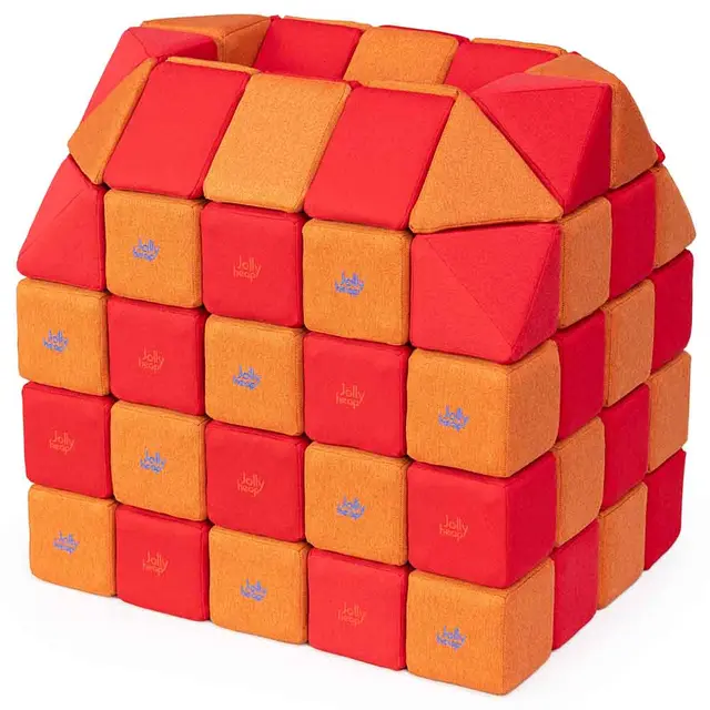JollyHeap magnetiska byggklossar 1225 100 st 