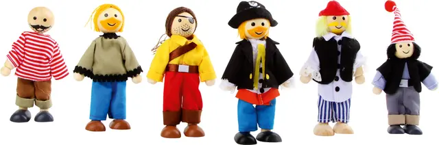 Piratdockor 6 st 