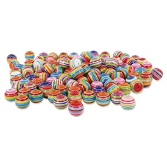 Plastp&#228;rlor randiga runda 12 mm, 200 st