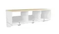 Moa basic klädfackshylla 2 platser Littbus grå metallic
