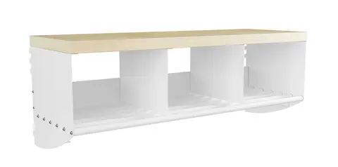 Moa Basic skohylla med sittbänk 25 cm per plats