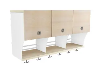 Moa kl&#228;dfackhylla med d&#246;rr B30 cm per fack