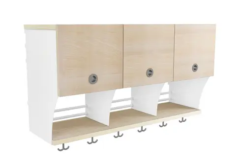 Moa klädfackhylla med dörr B30 cm per fack