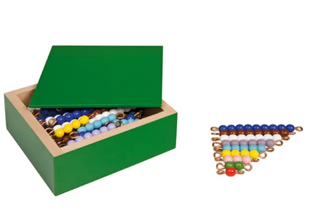 Colored Bead Stairs: Individual Beads Gl ass: 10 Sets 