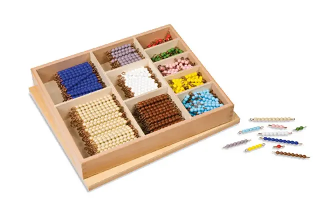 Multiplication Bead Bar Layout Box: Indi vidual Beads Glass 