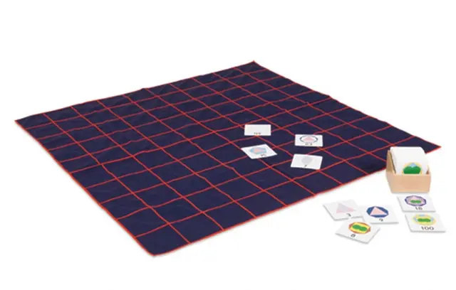 Box With Large Numeral Cards 