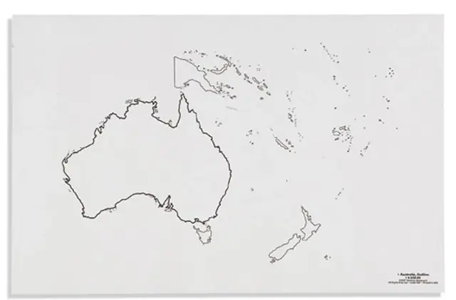 Australia: Outline 50 st 