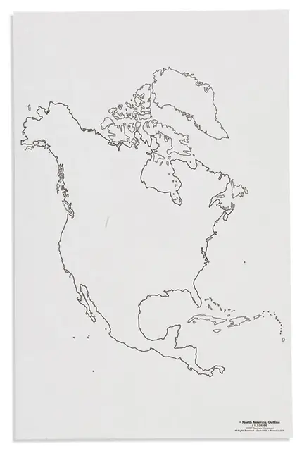 North America: Outline 50 st 