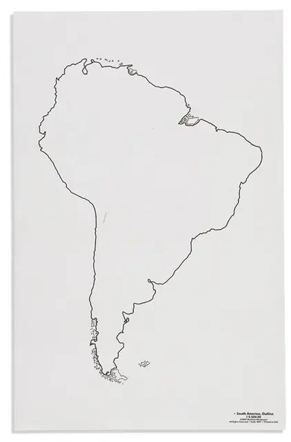 South America: Outline 50 st 