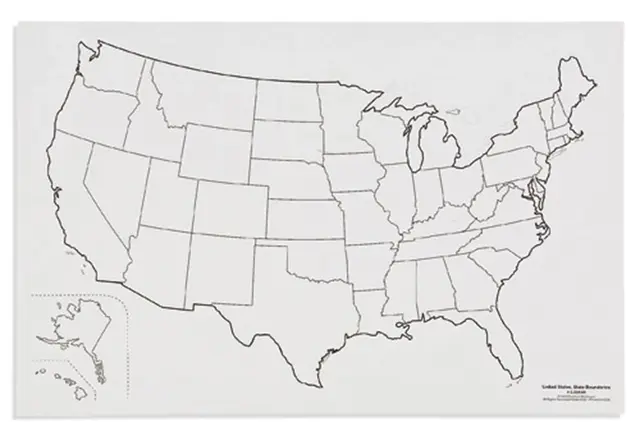 United States: State Boundaries 50 st 