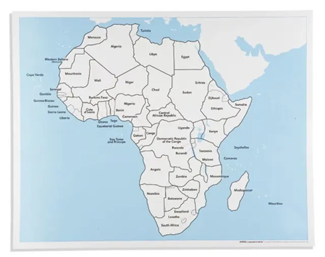 Africa Control Map: Labeled 