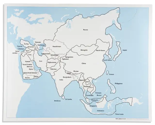 Asia Control Map: Labeled 
