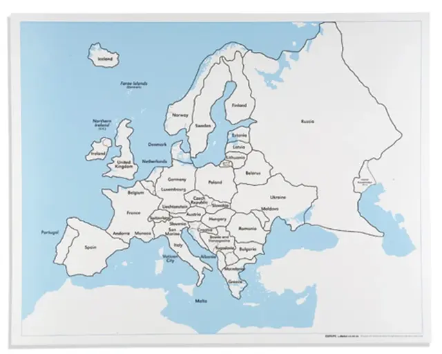 Europe Control Map: Labeled 