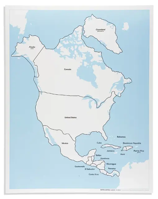 North America Control Map: Labeled 
