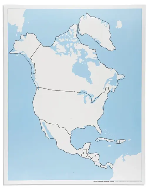 North America Control Map: Unlabeled 