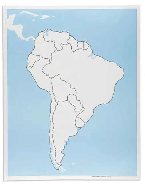 South America Control Map: Unlabeled 