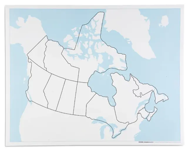 Canada Control Map: Unlabeled 