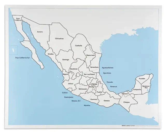 Mexico Control Map: Labeled 