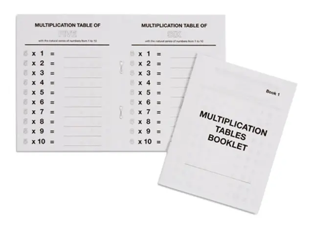 Multiplication Tables Booklet: 1 
