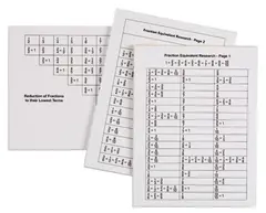 Fraction Equivalent Research Sheets