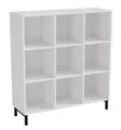 Stig 9-fack vit Med ben, B120 x D40 x H130 cm