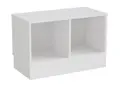 Stig reol 3-fack liggande vit Med hjul, B120 x D40 x H53 cm