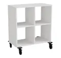 Stig 4-fack vit Med hjul, B81 x D40 x H92 cm