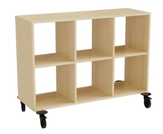 Stig 6-fack liggande öppen björk Med hjul 