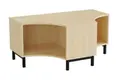 Stig T-modul 2-fack bj&#246;rk Med ben, B120 x D73 x H53 cm