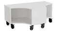 Stig T-modul 2-fack vit Med hjul, B120 x D73 x H53 cm